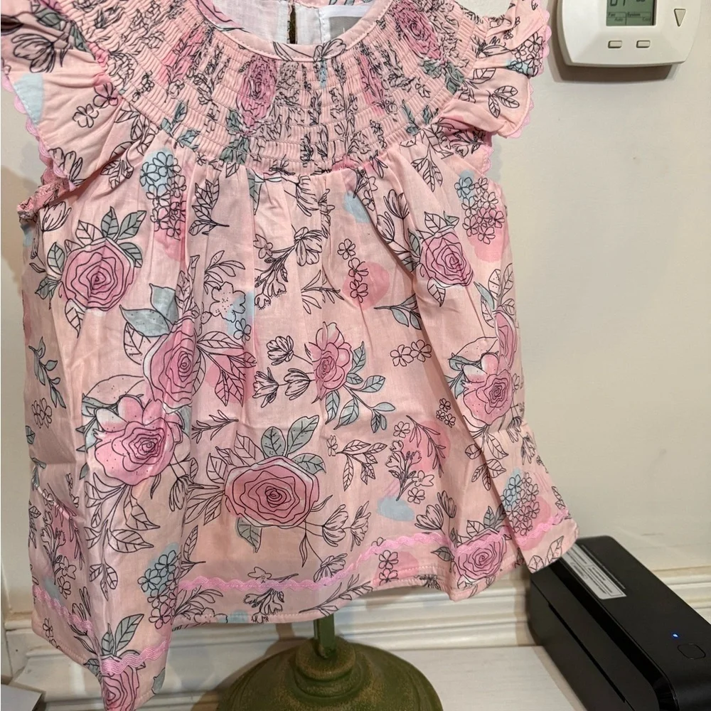 NWT Lil Cactus Smocked Diaper Set